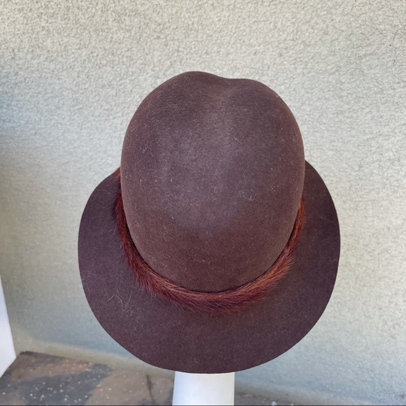 Vintage 60s Glenover Henry Pollak mink trim hat